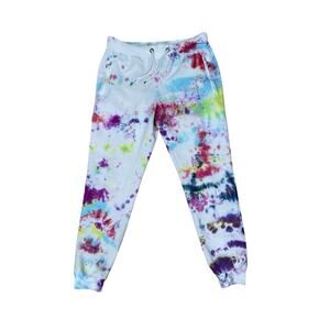 OUBER Workout Better Tie Dye Joggers Sweatpants Women’s Size Medium Bling Zipper